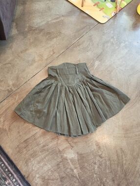 Vintage 'YES Clothing Co' Green High Waisted Drop Waist Army Green Skirt 26
